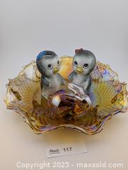 MaxSold Auction: Indiana Carnival Glass Amber Dish & MCM Decor  - Langley (British Columbia, Canada) SELLER MANAGED Reseller Online Auction - 68 Avenue