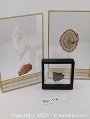 MaxSold Auction: Orange Agate, Druzy Agate & Pyrite Mineral Specimen Displays  - Langley (British Columbia, Canada) SELLER MANAGED Reseller Online Auction - 68 Avenue