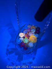 MaxSold Auction: Red/Orange UV Reactive Marbles in Crystal Basket - Langley (British Columbia, Canada) SELLER MANAGED Reseller Online Auction - 68 Avenue