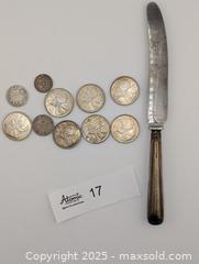 MaxSold Auction: Silver Coins &#38; Birks Sterling Knife (85g combined) - Langley (British Columbia, Canada) SELLER MANAGED Reseller Online Auction - 68 Avenue