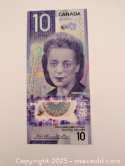 MaxSold Auction: Uncirculated Canada $10 Polymer Bill 2018 Commemorative Featuring Viola Desmond  - Langley (British Columbia, Canada) SELLER MANAGED Reseller Online Auction - 68 Avenue
