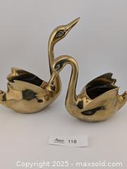MaxSold Auction: Vintage Brass Swan Planter Set Of 2 -Made In Korea  - Langley (British Columbia, Canada) SELLER MANAGED Reseller Online Auction - 68 Avenue
