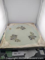 MaxSold Auction: Vintage Floral Crystal & Glass Serving Platters - Langley (British Columbia, Canada) SELLER MANAGED Reseller Online Auction - 68 Avenue