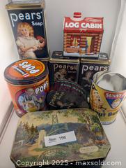 MaxSold Auction: Vintage Tins Collection (9 tins)  - Langley (British Columbia, Canada) SELLER MANAGED Reseller Online Auction - 68 Avenue