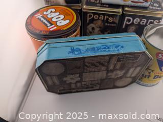 MaxSold Auction: Vintage Tins Collection (9 tins)  - Langley (British Columbia, Canada) SELLER MANAGED Reseller Online Auction - 68 Avenue