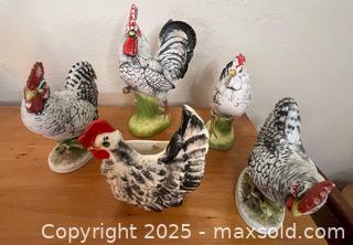 MaxSold Auction: 5 Ceramic Decorative Roosters - Thousand Oaks (California, USA) PARTNER MANAGED Estate Sale Online Auction - Saxon Place