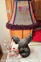 MaxSold Auction: Amazing Rooster Lamp and Quilted Decor - Thousand Oaks (California, USA) PARTNER MANAGED Estate Sale Online Auction - Saxon Place