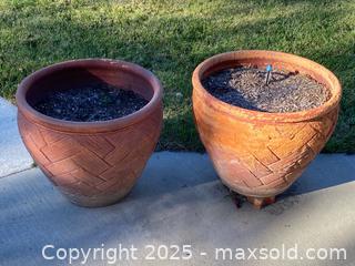 MaxSold Auction: Basket Weave Terracotta Clay Planters - Thousand Oaks (California, USA) PARTNER MANAGED Estate Sale Online Auction - Saxon Place