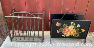 MaxSold Auction: Black Metal Hand-Painted Toleware Magazine Rack and More - Thousand Oaks (California, USA) PARTNER MANAGED Estate Sale Online Auction - Saxon Place