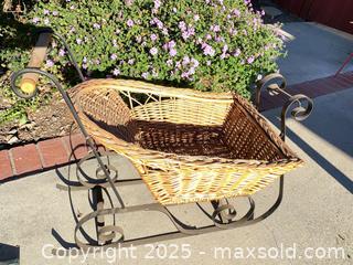 MaxSold Auction: Faux Christmas Tree &#38; Wicker Sleigh - Thousand Oaks (California, USA) PARTNER MANAGED Estate Sale Online Auction - Saxon Place