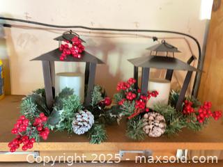 MaxSold Auction: Holiday Metal Candle Lanterns, Mini Tree, & Basket of Pinecones - Thousand Oaks (California, USA) PARTNER MANAGED Estate Sale Online Auction - Saxon Place