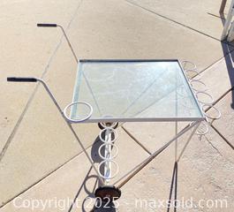 MaxSold Auction: Mid-Century White Metal Serving Trolley Bar Cart - Thousand Oaks (California, USA) PARTNER MANAGED Estate Sale Online Auction - Saxon Place
