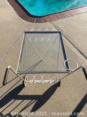 MaxSold Auction: Mid-Century White Metal Serving Trolley Bar Cart - Thousand Oaks (California, USA) PARTNER MANAGED Estate Sale Online Auction - Saxon Place