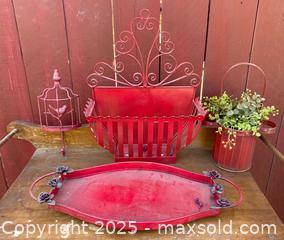 MaxSold Auction: Red Metal Decor - Thousand Oaks (California, USA) PARTNER MANAGED Estate Sale Online Auction - Saxon Place