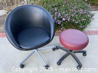 MaxSold Auction: Rolling Chair &#38; Rolling Ottoman  - Thousand Oaks (California, USA) PARTNER MANAGED Estate Sale Online Auction - Saxon Place