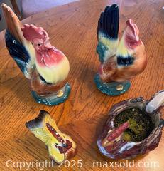 MaxSold Auction: Royal Copley Vintage Glazed Ceramic Roosters - Thousand Oaks (California, USA) PARTNER MANAGED Estate Sale Online Auction - Saxon Place