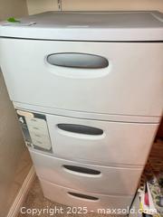 MaxSold Auction: Sterilite Four Drawer Storage Unit - Thousand Oaks (California, USA) PARTNER MANAGED Estate Sale Online Auction - Saxon Place