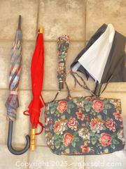 MaxSold Auction: Umbrellas One with Matching Tote - Thousand Oaks (California, USA) PARTNER MANAGED Estate Sale Online Auction - Saxon Place