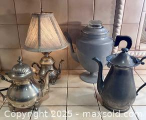 MaxSold Auction: Unique Pitchers and Percolator - Thousand Oaks (California, USA) PARTNER MANAGED Estate Sale Online Auction - Saxon Place