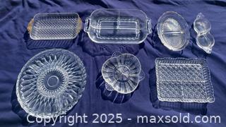 MaxSold Auction: Vintage Clear Glass Platters &#38; Serving Dishes - Thousand Oaks (California, USA) PARTNER MANAGED Estate Sale Online Auction - Saxon Place