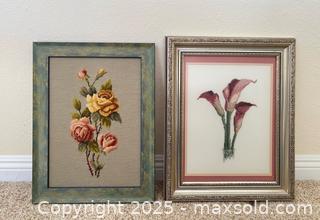 MaxSold Auction: Vintage Framed Needlepoint Floral Artwork - Thousand Oaks (California, USA) PARTNER MANAGED Estate Sale Online Auction - Saxon Place