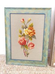 MaxSold Auction: Vintage Framed Needlepoint Floral Artwork - Thousand Oaks (California, USA) PARTNER MANAGED Estate Sale Online Auction - Saxon Place