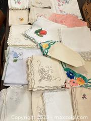 MaxSold Auction: Vintage Hand Embroidered Linen Napkins - Thousand Oaks (California, USA) PARTNER MANAGED Estate Sale Online Auction - Saxon Place