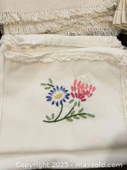 MaxSold Auction: Vintage Hand Embroidered Linen Napkins - Thousand Oaks (California, USA) PARTNER MANAGED Estate Sale Online Auction - Saxon Place