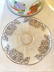 MaxSold Auction: Vintage Hand Painted Cake Cover &#38; Glass Cake Plates - Thousand Oaks (California, USA) PARTNER MANAGED Estate Sale Online Auction - Saxon Place
