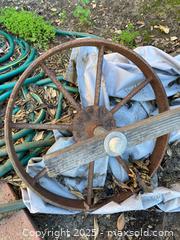 MaxSold Auction: Vintage Metal Wheelbarrow Wheel  - Thousand Oaks (California, USA) PARTNER MANAGED Estate Sale Online Auction - Saxon Place
