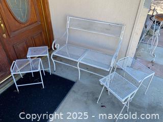 MaxSold Auction: Vintage Salterini-Style Wrought Iron Garden Patio Set - Thousand Oaks (California, USA) PARTNER MANAGED Estate Sale Online Auction - Saxon Place