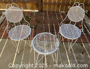 MaxSold Auction: Vintage Wrought Iron Patio Bistro Set - Thousand Oaks (California, USA) PARTNER MANAGED Estate Sale Online Auction - Saxon Place