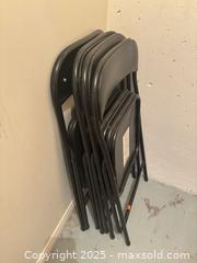 MaxSold Auction: 5 Stackable folding chairs - black - Kingston (Ontario, Canada) SELLER MANAGED Estate Sale Online Auction -  Norwest Road