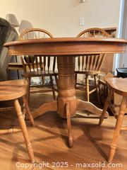 MaxSold Auction: Solid Wood Table with Leaf and Chairs - Kingston (Ontario, Canada) SELLER MANAGED Estate Sale Online Auction -  Norwest Road