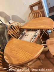 MaxSold Auction: Solid Wood Table with Leaf and Chairs - Kingston (Ontario, Canada) SELLER MANAGED Estate Sale Online Auction -  Norwest Road
