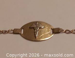 MaxSold Auction: 10K Gold Medical Alert ID Bracelet  - Barrie (Ontario, Canada) SELLER MANAGED Downsizing Online Auction - Oakley Park Square