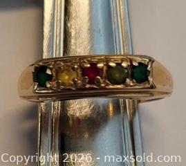 MaxSold Auction: 10K Yellow Gold Multi-Gemstone Ring - Barrie (Ontario, Canada) SELLER MANAGED Downsizing Online Auction - Oakley Park Square