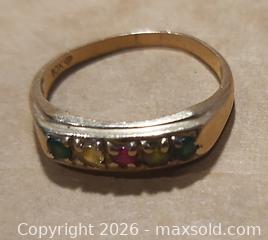 MaxSold Auction: 10K Yellow Gold Multi-Gemstone Ring - Barrie (Ontario, Canada) SELLER MANAGED Downsizing Online Auction - Oakley Park Square