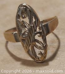 MaxSold Auction: 10K Yellow Gold Tone Women's Marquise Filigree Ring - Barrie (Ontario, Canada) SELLER MANAGED Downsizing Online Auction - Oakley Park Square
