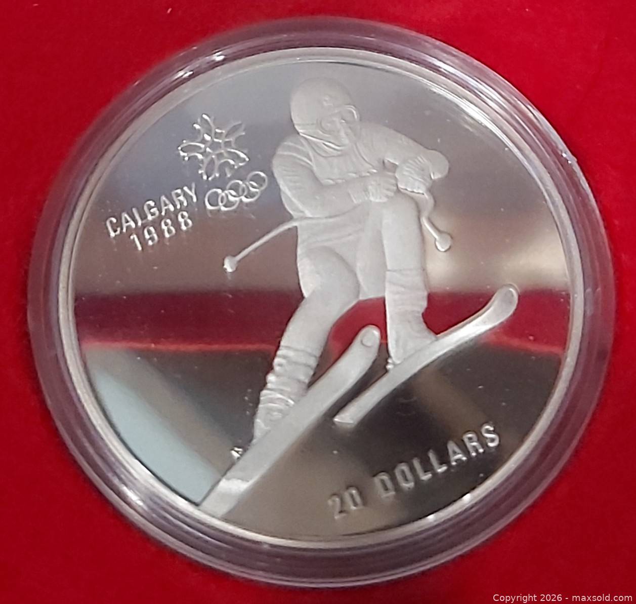 1988 Calgary Olympics $20 Silver Coin | Maxsold