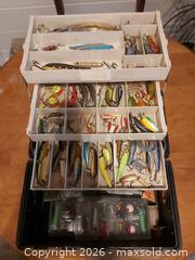 MaxSold Auction: Mixed Fishing Lures & Terminal Tackle Lot with Tackle Box - Barrie (Ontario, Canada) SELLER MANAGED Downsizing Online Auction - Oakley Park Square