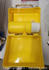 MaxSold Auction: Barbie (The World of Barbie) Yellow Plastic Lunchbox, 1970s -  Kingston (Ontario, Canada) PARTNER MANAGED Downsizing Online Auction - Steve Fonyo Drive  (STORAGE)