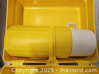 MaxSold Auction: Barbie (The World of Barbie) Yellow Plastic Lunchbox, 1970s -  Kingston (Ontario, Canada) PARTNER MANAGED Downsizing Online Auction - Steve Fonyo Drive  (STORAGE)