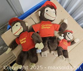 MaxSold Auction: Curious George Plush Monkey, Brown/Tan with Red Clothing -  Kingston (Ontario, Canada) PARTNER MANAGED Downsizing Online Auction - Steve Fonyo Drive  (STORAGE)