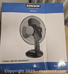 MaxSold Auction: KONWIN 12" Table Fan Model FT-30B (3-Blade, 3-Speed) -  Kingston (Ontario, Canada) PARTNER MANAGED Downsizing Online Auction - Steve Fonyo Drive  (STORAGE)