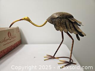 MaxSold Auction: Metal Bird Sculpture Garden Ornament, Antique Gold/Bronze -  Kingston (Ontario, Canada) PARTNER MANAGED Downsizing Online Auction - Steve Fonyo Drive  (STORAGE)