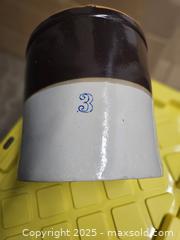 MaxSold Auction: Vintage Two-Tone Salt-Glazed Stoneware Crock, 3-Gallon -  Kingston (Ontario, Canada) PARTNER MANAGED Downsizing Online Auction - Steve Fonyo Drive  (STORAGE)