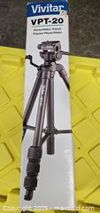 MaxSold Auction: Vivitar VPT-20 Photo/Video Tripod 57 in Maximum Height -  Kingston (Ontario, Canada) PARTNER MANAGED Downsizing Online Auction - Steve Fonyo Drive  (STORAGE)