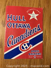 MaxSold Auction: 1961-62 Hull Ottawa Canadiens vs Kingston Frontenacs  - Kingston (Ontario, Canada) SELLER MANAGED Downsizing Online Auction -  Juniper Drive
