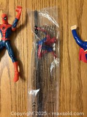 MaxSold Auction: Superman and Spider-man straw and toys  - Kingston (Ontario, Canada) SELLER MANAGED Downsizing Online Auction -  Juniper Drive